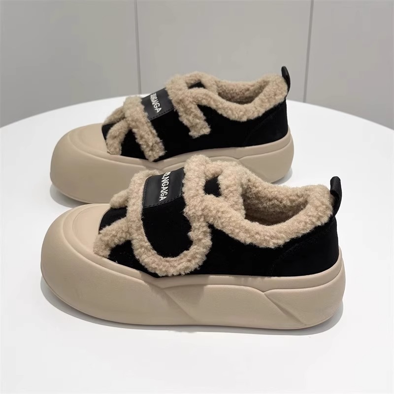 Free shipping designer shoes Dad's shoes with velvet new spring and autumn versatile sponge cake thick sole height increasing Tear-proof