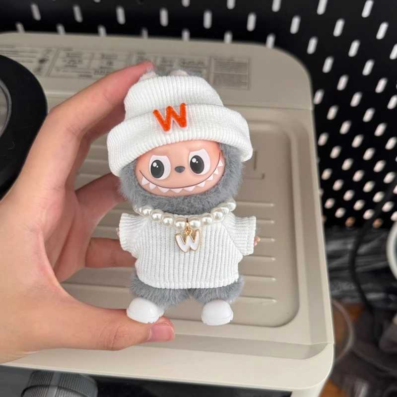 For Labubu 40 Pin for Love Series 4pcs hat letter clothes Pearl necklace shoes set For Labubu doll outfit Clothes AccessoriesT251018