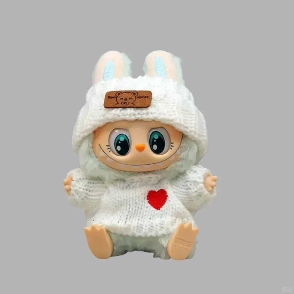 17cm Labubu Clothes Knitted Twopiece Fashion Doll Clothing Set Sweater and Accessories Winter Clothing Matching and DressingT251018