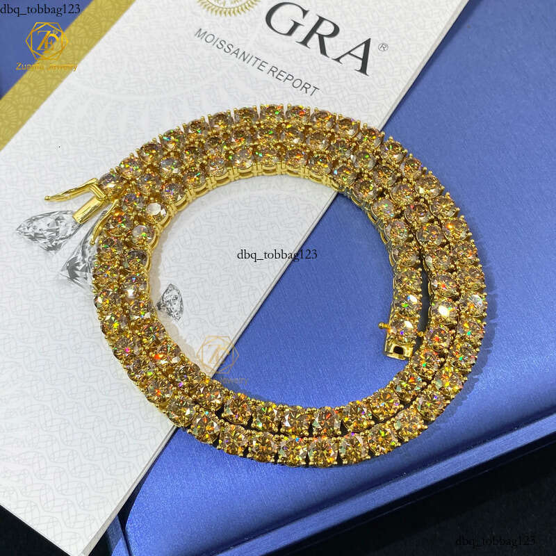 Cheapest Price Hip Hop Sier Gra VVS Moissanite Dia Tennis Chain 3MM 4MM 5MM Necklace Bracelet Men Women Hiphop Jewelry