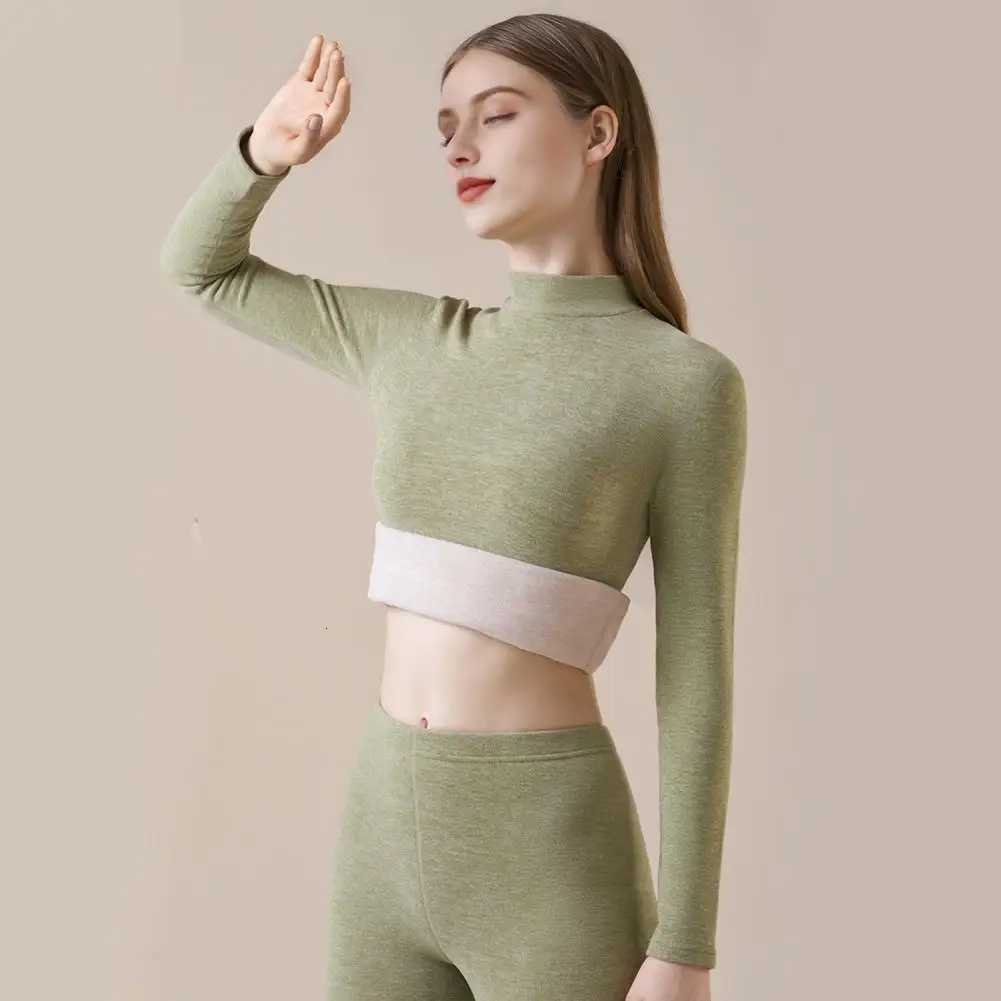 New Winter Thermal Underwear Set Mens Thickening and Fleece Oneck Long Johns and Tops Womens Cold Protection Couple Suit T251018