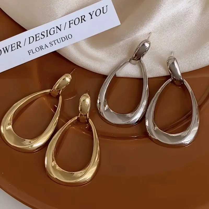 Simple Geometric Hoops Earrings For Women Stainless Steel Circle Drop Dangle Earrings Minimalist Everyday Jewelry Gifts Y251018