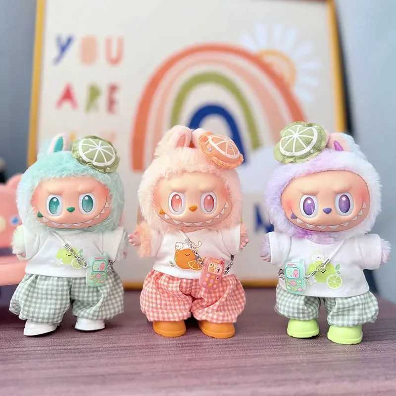 Only Clothes Labubu Clothes Suitable For Labubu 30 Lemon Orange Set Clip Phone Accessories Shoes Cute Cartoon Doll AccessoriesT251018