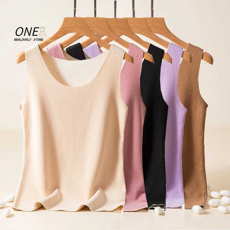 Women Winter Warm Underwear Thermal Inner Wear Vest M3XL Crew Neck Tank Tops Thermo Tops Sleeveless Body Slim Undershirt T251018