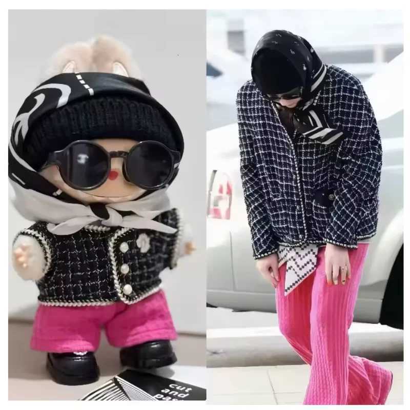 Mini Plush Doll Clothes for 1517cm Labubu VIV2V3 clothing accessories gd same airport outfit no dollT251018