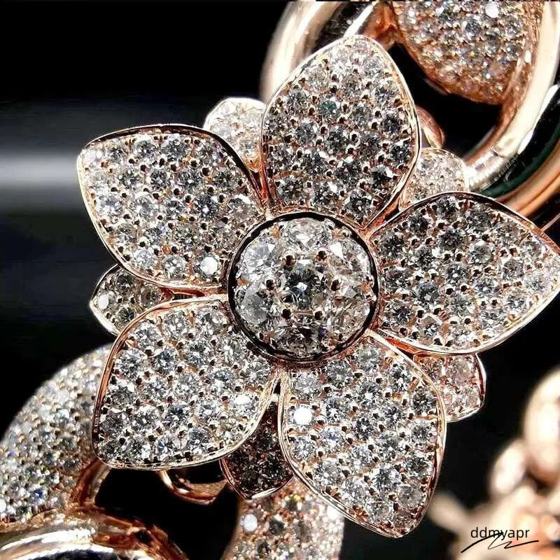 Moissanite Cuban ddmyApr Link Chain Necklace: Sterling Sier Cross, Infinity & Rose Gold Flower Pendants