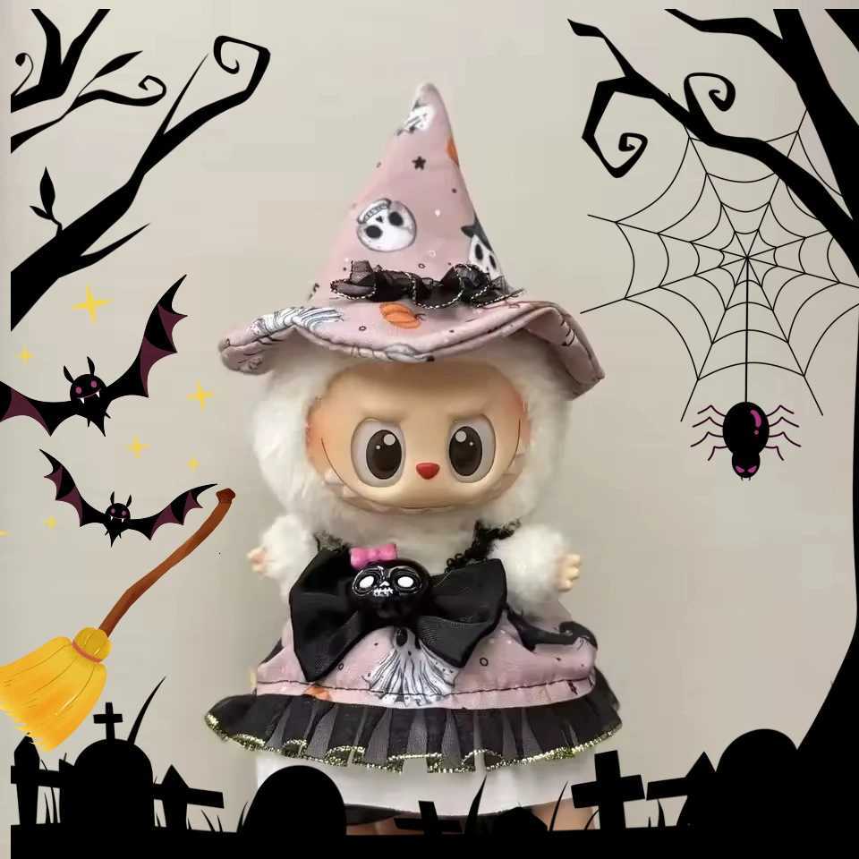 Cute only Clothing for Labubu Halloween Magical Witch Doll Costume Posture 17cm Vinyl Doll Changing Doll Accessories toy GiftT251018