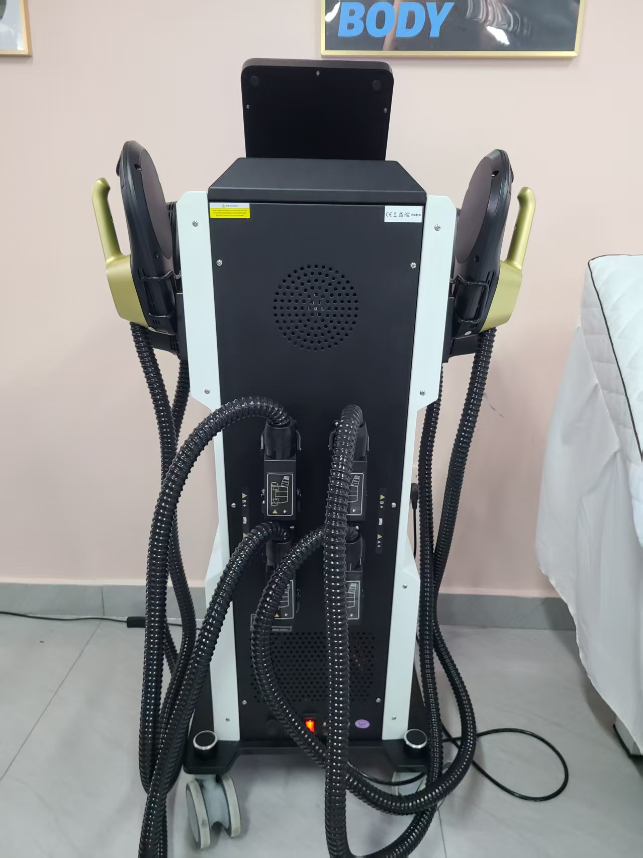 EMS Body Sculpting Machine Myoslim Professional Beauty Salon Slimming Equipment For Fat Reduction Muscle Building Burn Fat And Build Abs Skin Tighteni