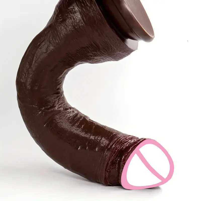 Super Long Skin Dildo Sex doll Realistic SexToy For Women Gay Masturbator Makeup Penetration Anal Strapon Dick Adults Sex ToyL251017