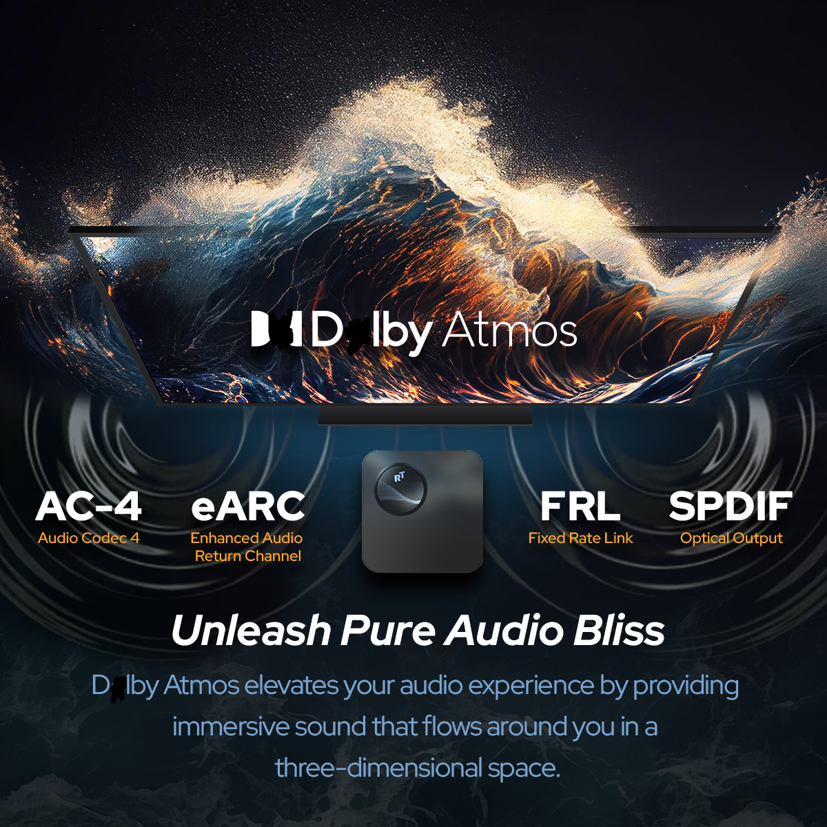 RockTek GX1 UHD Gogle GTV Certified TV Box 4GB RAM 32GB ROM Realtek1325 Quad Core 2T2R Dual Wifi6 BT5.2 100M LAN H.265