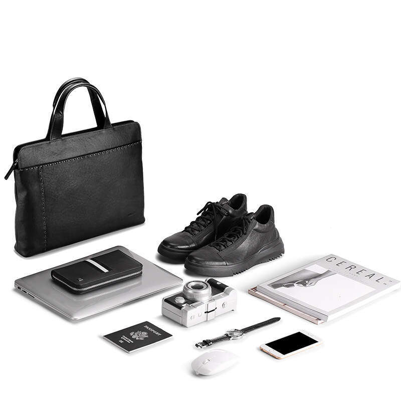 Luxury bag Laptop Briefcase Men s Handbag Horizontal Business Leather Single Shoulder Crossbody Bag