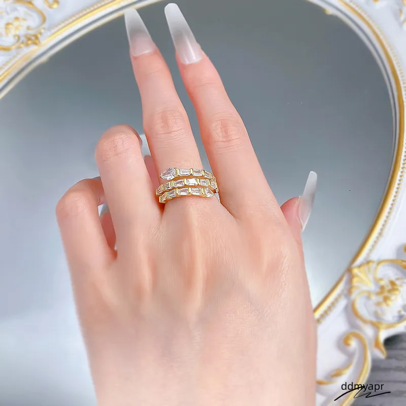 Sterling Sier Engagement Rings Pear Cut Moissanite Dia - Elegant Bridal ddmyApr Band For Women, Promise Ring