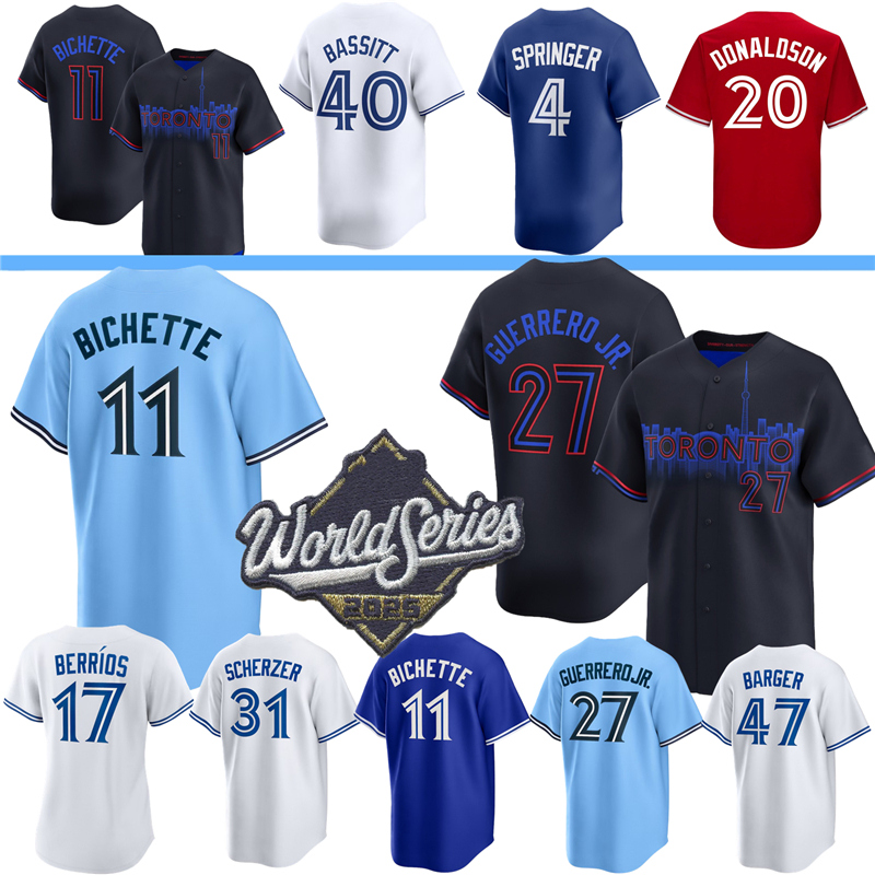 2025 World Series WS Jersey Vladimir Guerrero Jr. Bo Bichette George Springer Daulton Varsho Alek Manoah Daniel Vogelbach Kevin Gausman Orelvis Martinez Tiedemann
