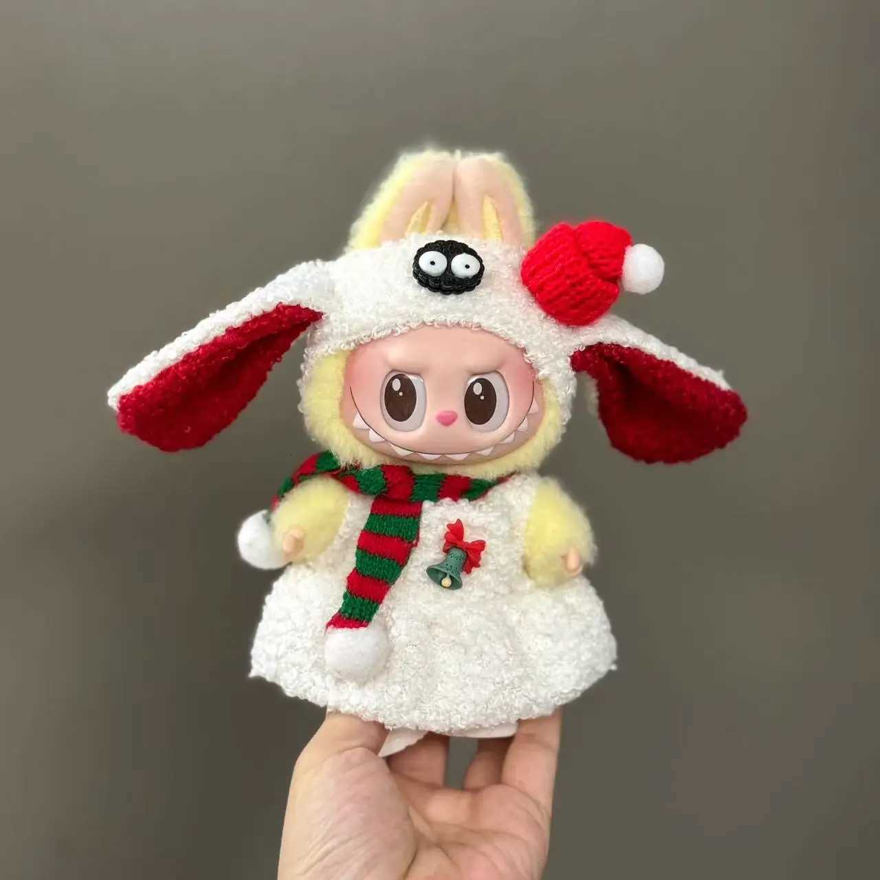 Doll Clothes For 1517CM Labubu Clothing Merry Christmas Hat Scarf Elk Snowman Set Mini Plush Doll Accessory New Year Dress GiftT251018