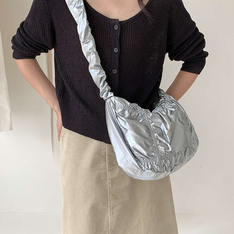 New Casual Crossbody Dumpling Large Capacity Drawstring Shoulder Ruched Trendy High-End Cloud Bag B5