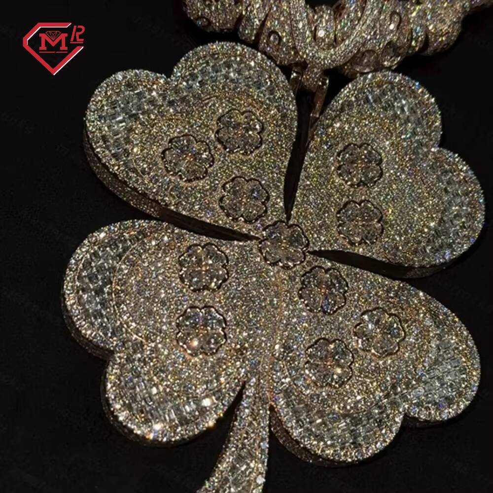 Hiphop Custom Moissanite Pendant 925 Sterling Silver Pass Diamond Tester Moissanite Pendant