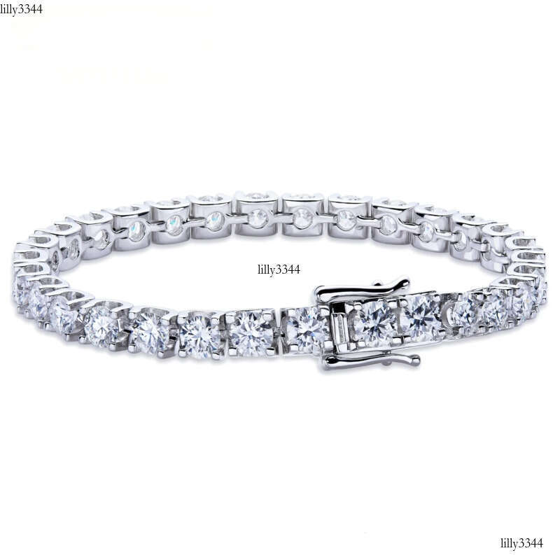 Women S 5Mm Tennis Chain Mens Sier Moissanite Bracelet Men
