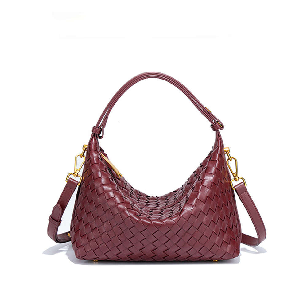 Niche High-End Hand-Woven Fashionable Single Shoulder Crossbody Lunch Box Trendy Handheld Bento Bag Z260124