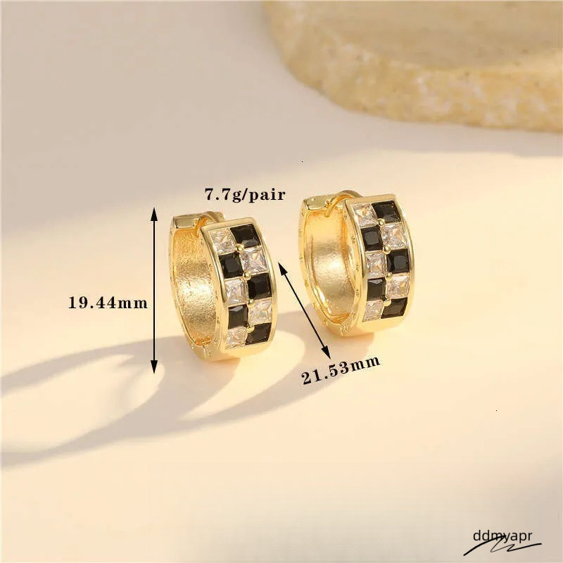 Vintage Style ddmyApr Round Earrings For Women - Inlaid Zircon, Geometric Design, Colorful Accent