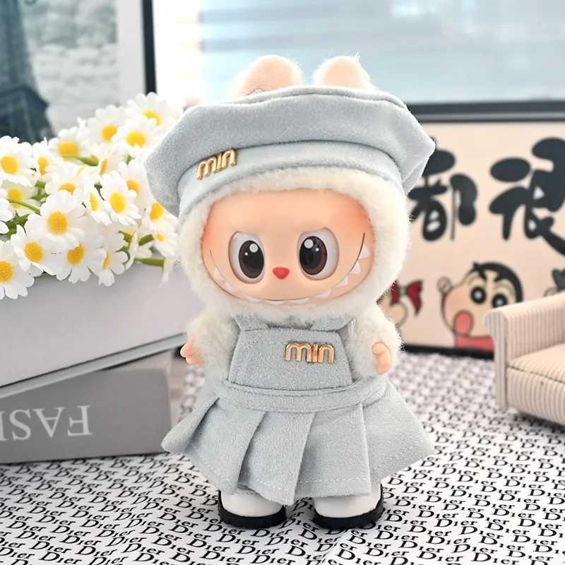 Korean Style 17cm Doll Clothes For Labubu Macaron Dress Outfit With Hoodie Skirt Figure Perfect Gift Spring Summer CollectionT251018