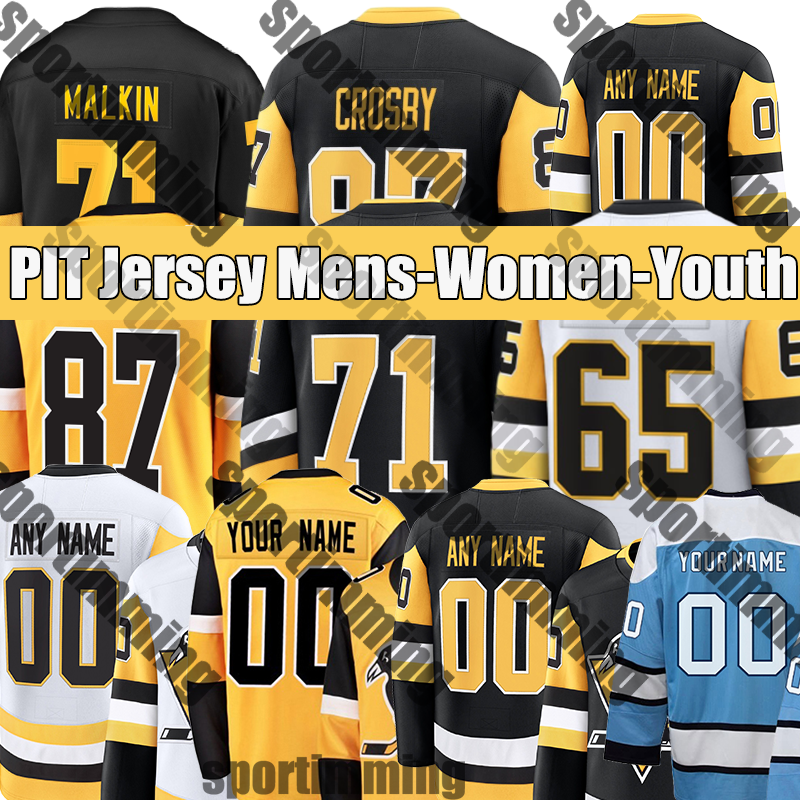 #65 Karlsson pittsburgh penguin jersey #8 Bunting hockey jersey Kris Letang Erik Karlsson Hockey Jerseys