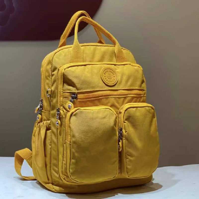 Fashion Woman Backpack Waterproof Nylon Soft Handle Solid Multipocket Travel Zipper Feminina School Bags Laptop Backpack H2510171