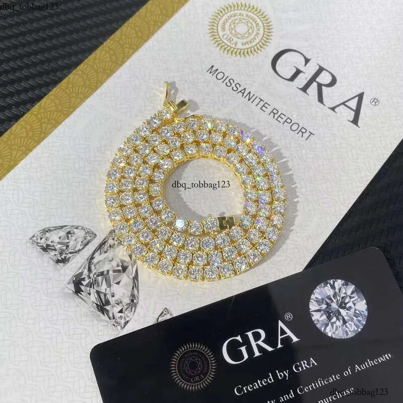 Cheapest Price Hip Hop Sier Gra VVS Moissanite Dia Tennis Chain 3MM 4MM 5MM Necklace Bracelet Men Women Hiphop Jewelry