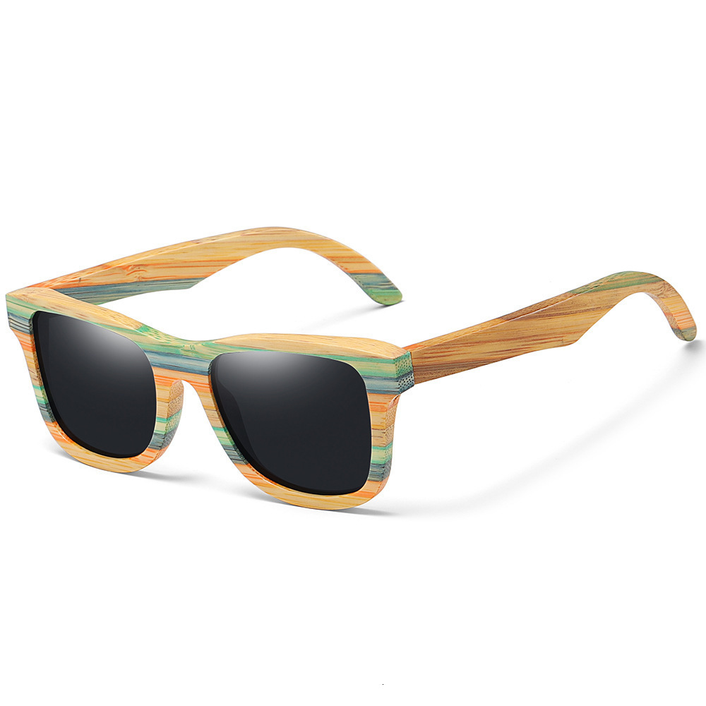 Vintage Natura Zebra Wood Sunglasses Women Men Square Sun glasses Polarized Retro Sunglasses 240906
