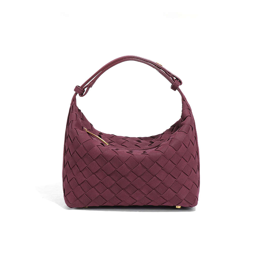 Hot-Selling New Matte Suede Hand-Woven Handheld Lunch Box Simple Compact Single Shoulder Crossbody Bento Bag