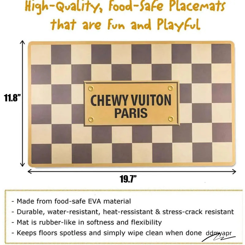 Pet Food Water Bowl Set With Mat - ddmyApr Anti-Slip Melamine Feeding Dish For Cats And Dogs, Wide Base