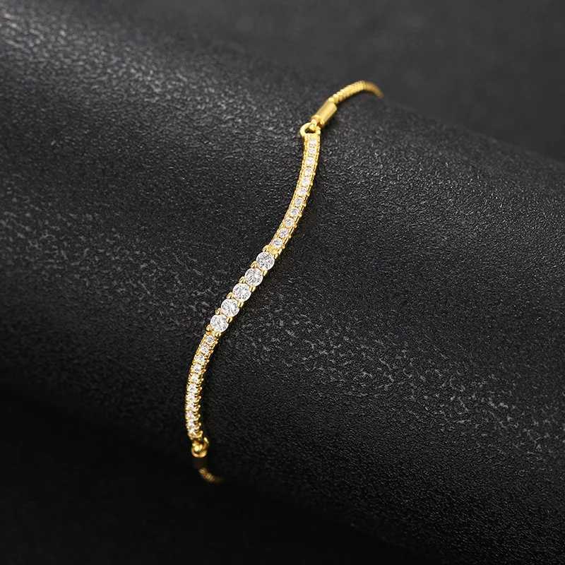 2025 New Simple and Minimalist Bracelet for Actress Elegant Quality Micro Inlaid Zircon Adjustable Length Exquisite JewelryL251018