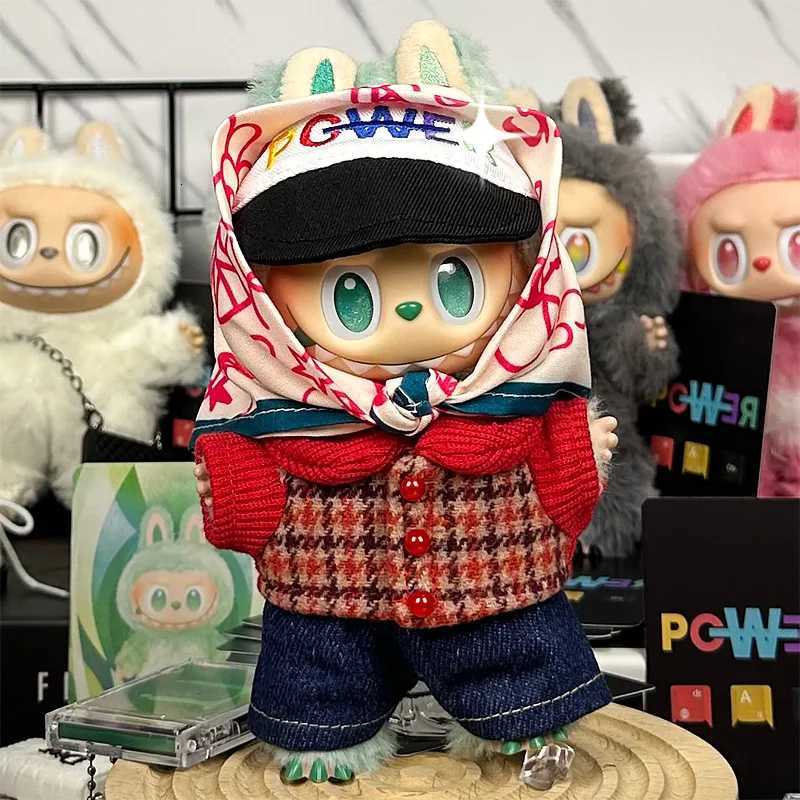 Mini Plush Doll Clothes for 1517cm Labubu VIV2V3 clothing accessories gd same airport outfit no dollT251018