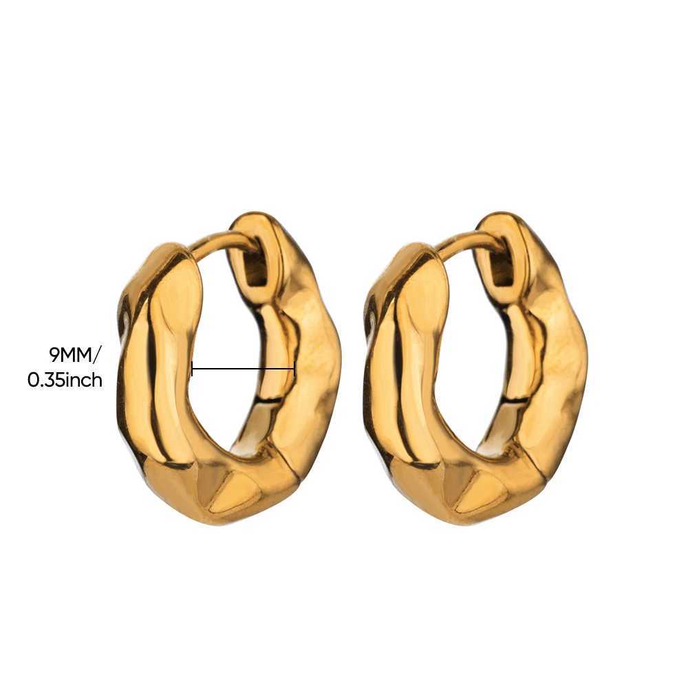 Stainless Steel Pendientes Earrings for Women Gold Color New In Geometric Small Hoop Earrings 2024 Trend Wedding Jewelry Gift Y251018