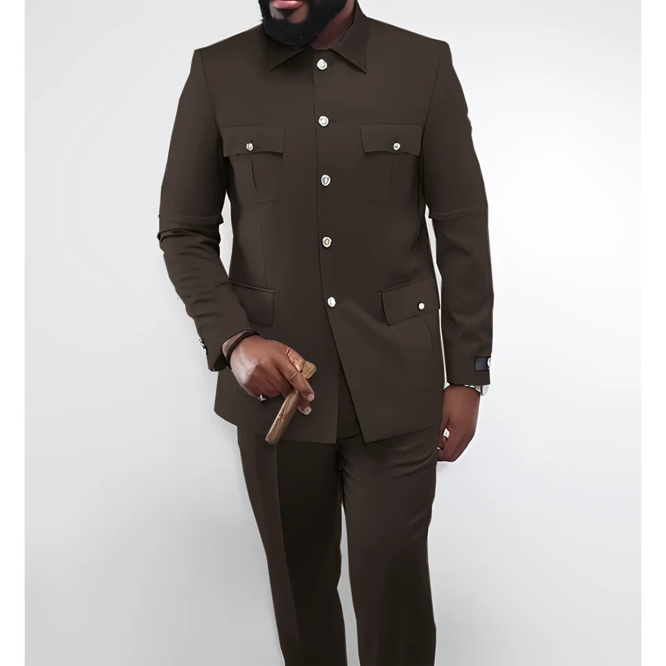 Tailormade Men Suit Two Pieces JacketPants Outfits Chic Casual Party Prom Wedding Set 251010