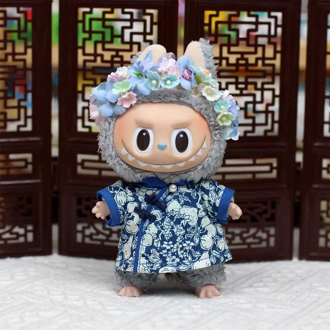 For 17 cm Labubu baby clothes big into energe Chinese style doll pendant clothes hairpin For labubu clothingT251018
