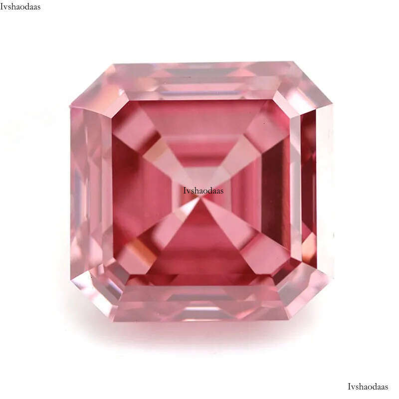 Asscher Cut 4.03carat Hpht Cvd Fancy Pink Lab Grown Loose Dias Synthetic Dia Factory Wholesale