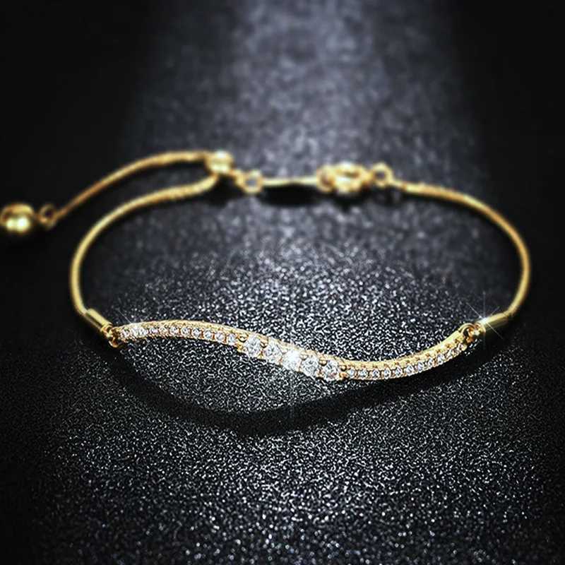 2025 New Simple and Minimalist Bracelet for Actress Elegant Quality Micro Inlaid Zircon Adjustable Length Exquisite JewelryL251018