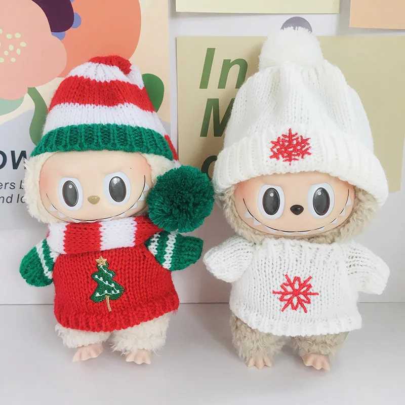 labubu clothes Christmas Festival Dress Winter Sweater Twopiece Set Decorative Pendant no dollT251018