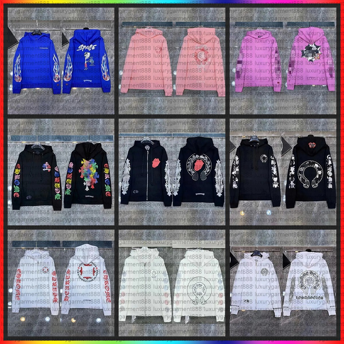 5A chrome hoodie Designer hoodie high-quality men's and women's hoodies sweatshirts pullovers letter printed zippers long sleeves street fashion spider hoodie 02