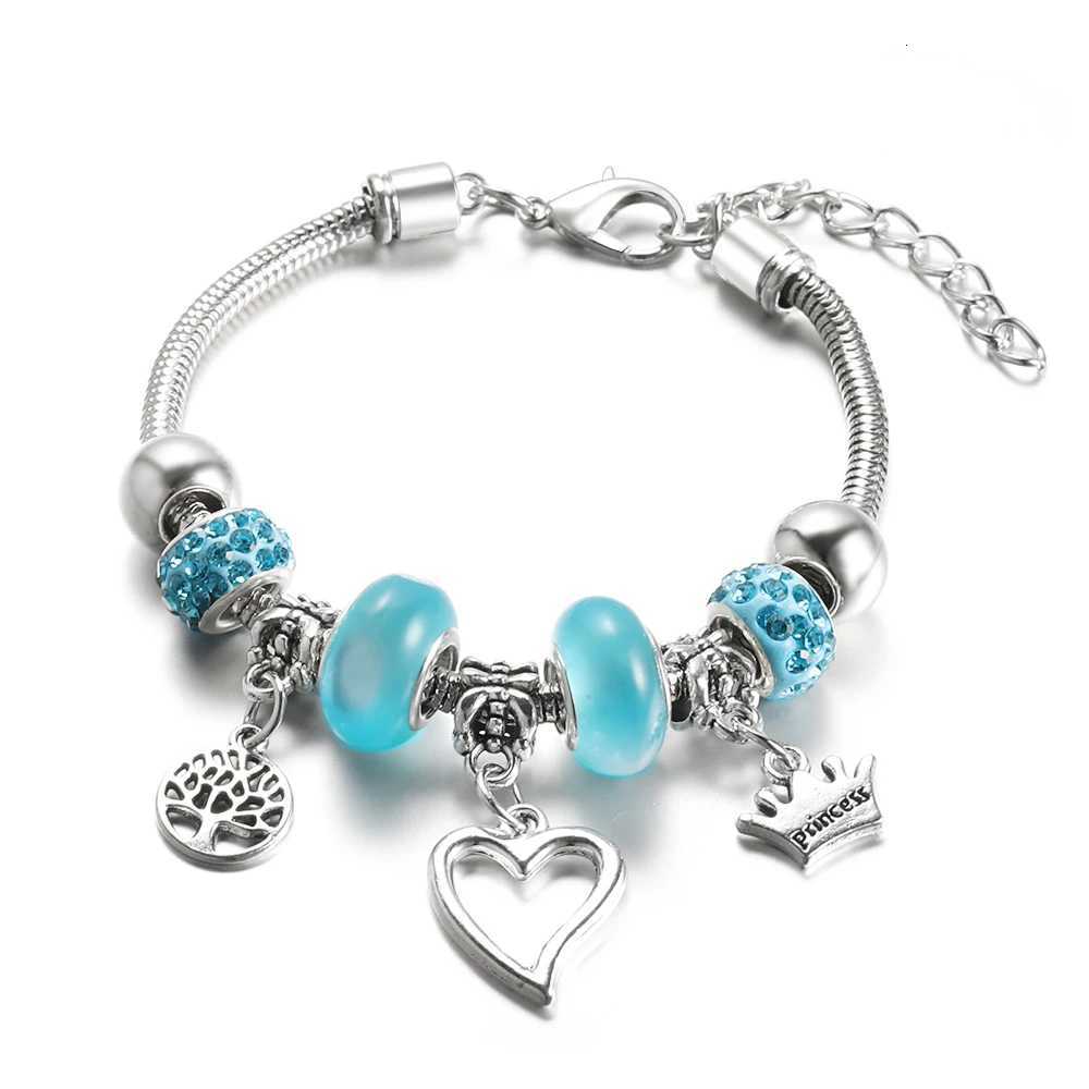 New Heart Shaped Pendant Couple Bracelet Beaded Rhinestone Charm Woman Jewelry Snake Chain Lobster Buckle Adjustable BraceletL251018 Z260313