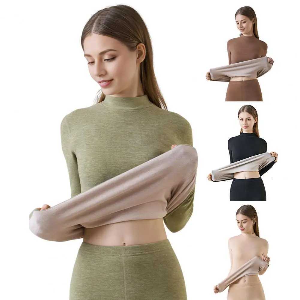 New Winter Thermal Underwear Set Mens Thickening and Fleece Oneck Long Johns and Tops Womens Cold Protection Couple Suit T251018