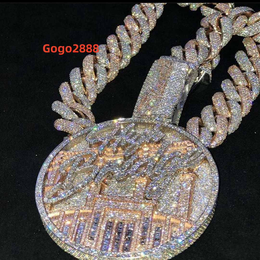 Factory Price Good Quality Hip Hop Pendant Moissanite Custom Pendant Iced Out Pendant Custom Jewelry