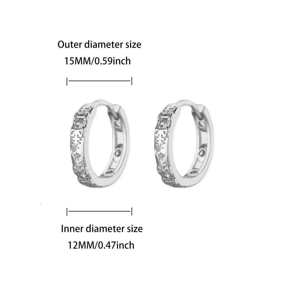 Stainless Steel Simple Circle Hoop Earrings for Women Fashion Gold Color Zircon Piercing Ear Accessories Aesthetic Jewerly Gift Y251018
