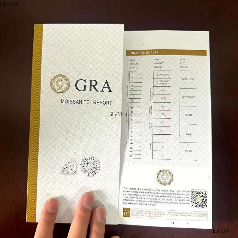 Fine Jewelry Moissanite Tennis Link sier Necklace 2mm 3mm 4mm 5mm 6mm GRA Authentication Dia Hiphop Style Bracelet