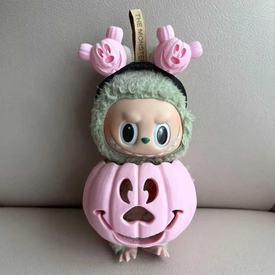 Clothes for Labubu Halloween Gradient Colorful Pumpkin Outfit Set for 10 30 Generation Figure Collectible Decor Labubu CosplayT251018