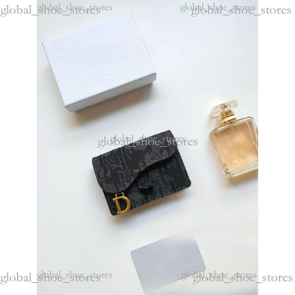 New French Style Presbyopic D Brand Short Coin Purse Wallet Niche Design Multifunctional Card ID Holder