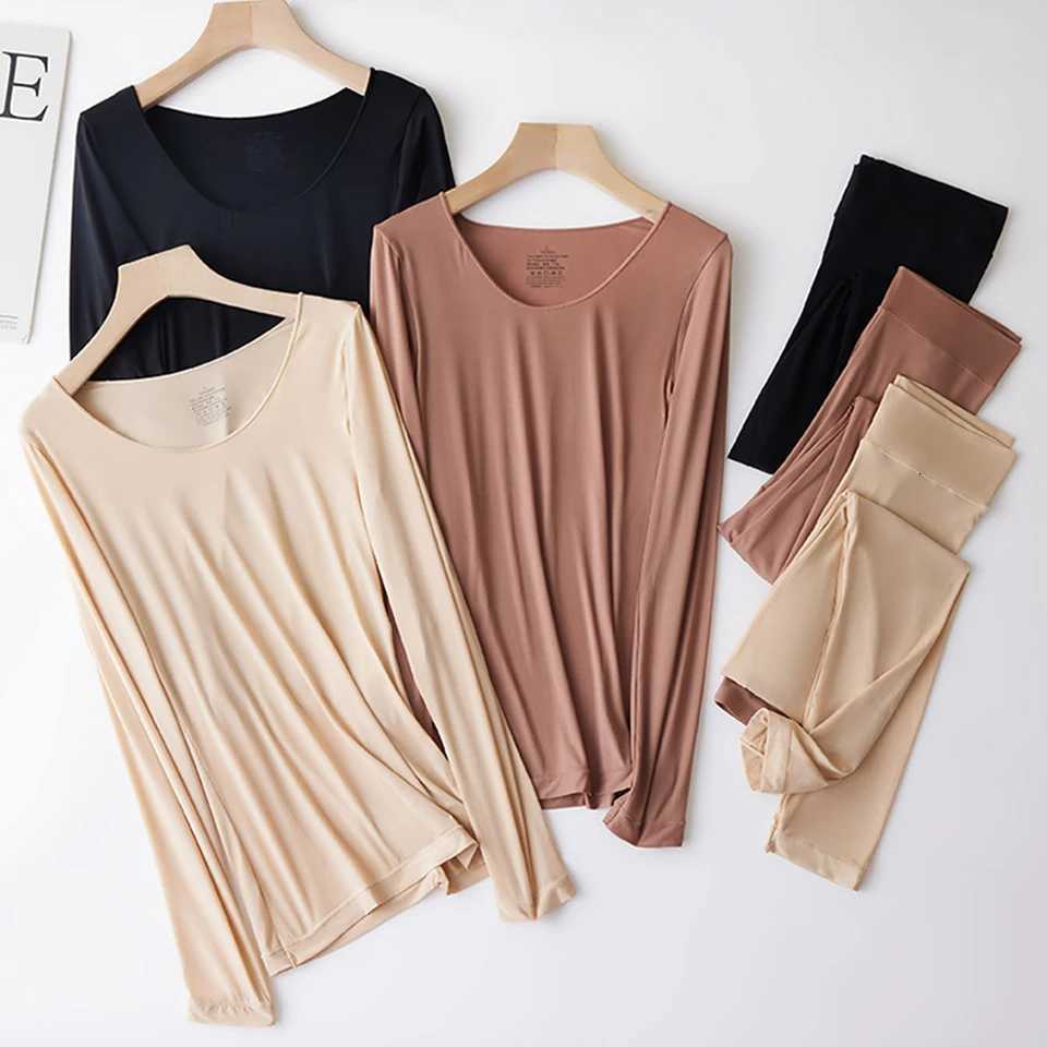 Ultra Thin Seamless Thermal Underwear Women Winter Warm Long Johns Set Thermo Lingerie Thermal Clothing Bottoming Lingerie Suit T251018