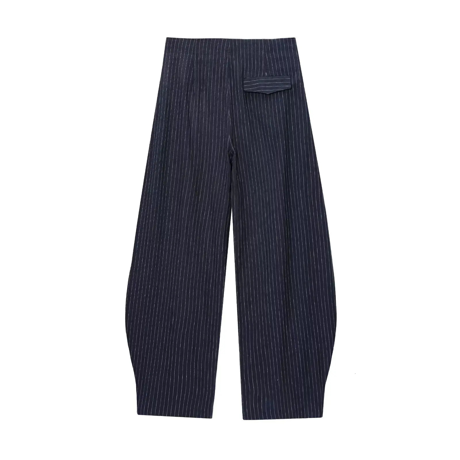 European and American style summer womens clothing retro fashion casual versatile balloon striped pants 251017