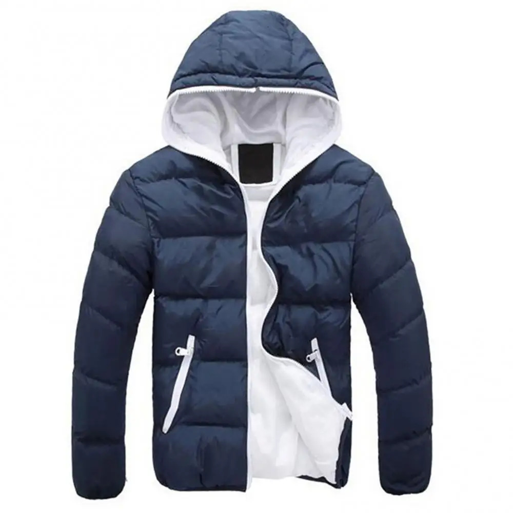 Winter Jacket Hooded Coat For Men Thick Warm Windproof Parka 251009