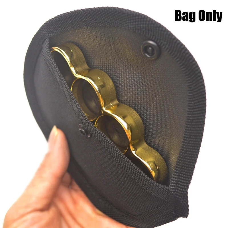 24Pcs EDC Finger Tiger Protection Bag Iron Fourfinger Cloth Cover Shockproof Soft Lining Fist Ring Hanging Buckle Bag Only Bag 251018